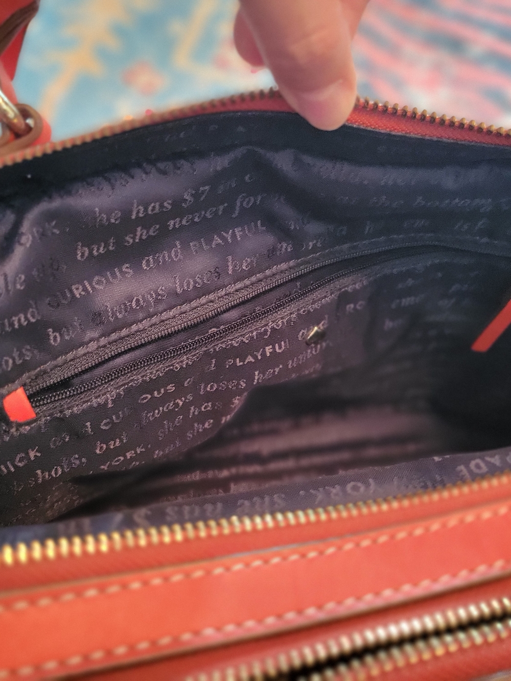 kate spade Orange Leather Purse - Picture 6 of 8